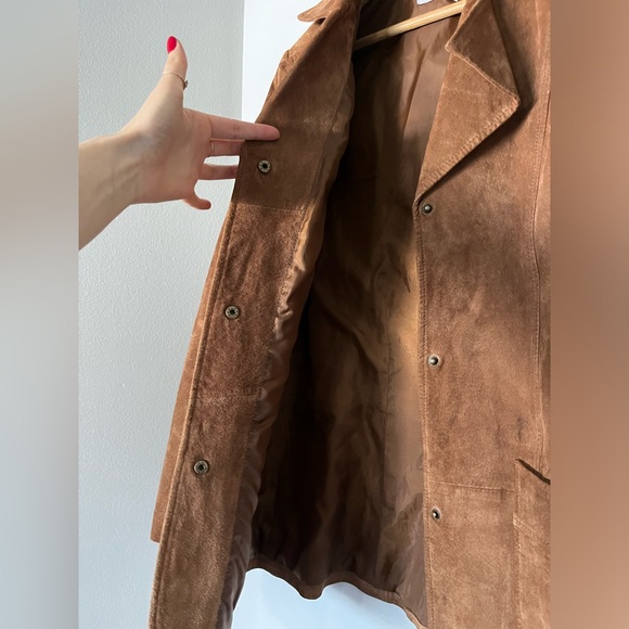 Simon Chang Brown Suede Blazer - Picture 7 of 14